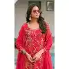 Shop Multi Chinon Embroidered Palazzo Suit in Plus Size - 216736