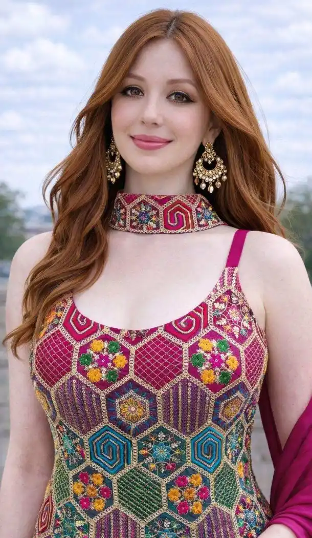 Pink Chinon Silk Embroidered Palazzo Suit – 216757