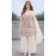 White Chinon Silk Palazzo Suit with Embroidery – 216758
