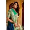 Buy Navy Blue Paithani Silk Lehenga Choli in Plus Size - 216800