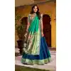 Buy Navy Blue Paithani Silk Lehenga Choli in Plus Size - 216800