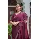 Wine Diamond Work Saree in Fendy Silk – 216899