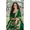 Buy Green Real Silk Anarkali Suit in Plus Size - 216995