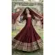 Maroon Embroidered Real Silk Anarkali Suit – 216996