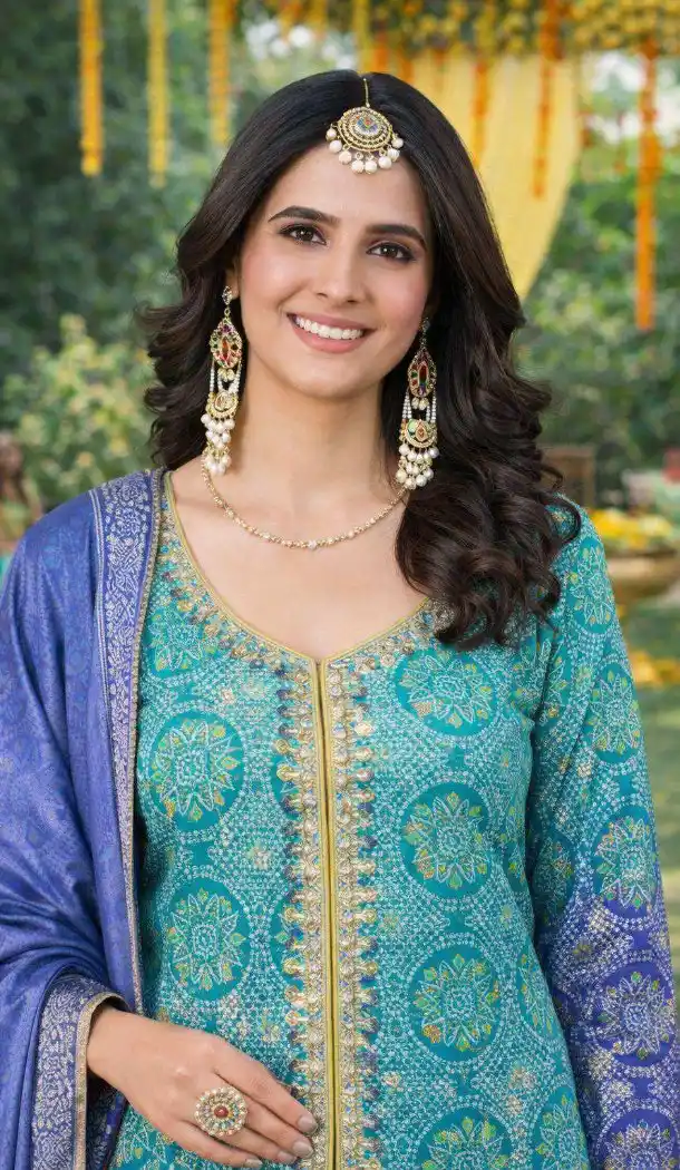 Multi Chinon Silk Salwar Suit with Embroidery Work – 217061