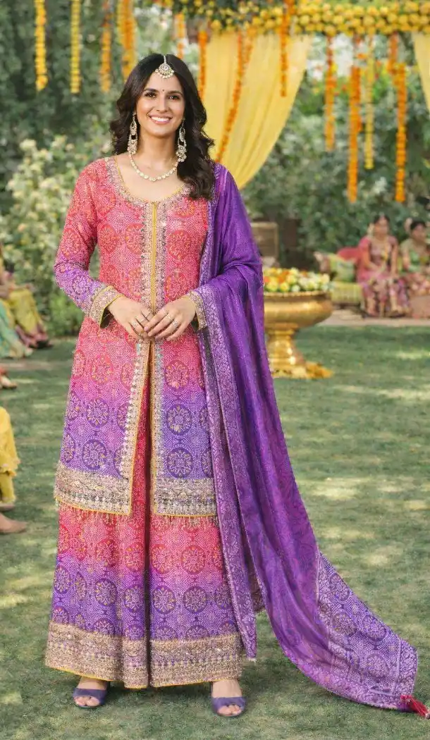 Chinon Silk Salwar Suit in Multi with Embroidery – 217062