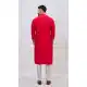 Red Viscose Kurta Pajama with Embroidery – 216953