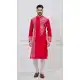 Red Viscose Kurta Pajama with Embroidery – 216953