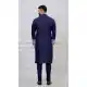 Navy Blue Embroidered Viscose Kurta Pajama – 216954
