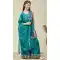 Blue Embroidered Silk Blend Salwar Suit for Girls - 216998
