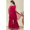 Shop Pink Silk Blend Embroidered Salwar Suit for Girls - 216999