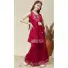 Shop Pink Silk Blend Embroidered Salwar Suit for Girls - 216999