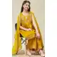 Yellow Designer Silk Blend Salwar Suit for Girls - 217000