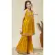 Yellow Designer Silk Blend Salwar Suit for Girls - 217000