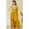 Yellow Designer Silk Blend Salwar Suit for Girls - 217000