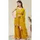 Yellow Designer Silk Blend Salwar Suit for Girls - 217000