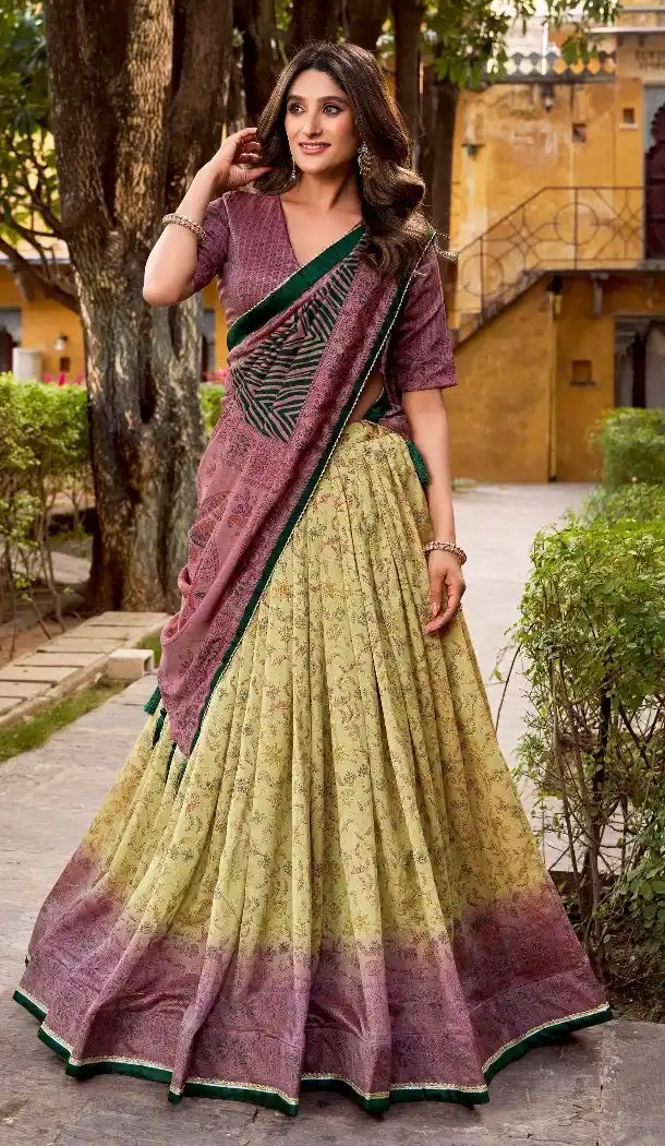 Multi Vichitra Silk Lehenga Choli for Women - 217083