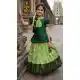 Green Kubera Silk Jacquard Lehenga Choli for Girls - 217281