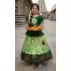 Green Kubera Silk Jacquard Lehenga Choli for Girls - 217281