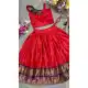 Girls Maroon Lichi Silk Lehenga Choli with Designer Work - 217282