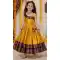 Yellow Lichi Silk Lehenga Choli for Girls with Jacquard Work - 217283