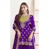 Shop Purple Chinon Plus Size Party Wear Salwar Suit - 217228