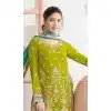 Buy Green Chinon Plus Size Party Wear Salwar Suit with Embroidery Work - 217239