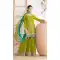 Green Chinon Party Wear Salwar Suit for Women - 217239