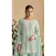 Green Georgette Pakistani Suit with Zari Work - 217243
