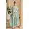Green Georgette Pakistani Suit with Zari Work - 217243