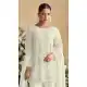 White Georgette Pakistani Suit with Embroidery Work - 217245