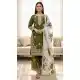 Mehendi Green Pure Silk Palazzo Suit with Sequence Work - 217309