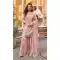 Pink Viscose Sharara Suit with Zari Work - 217324