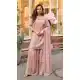 Pink Viscose Sharara Suit with Zari Work - 217324