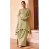 Buy Pista Green Plus Size Sharara Suit with Designer Work - 217341