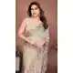 Cream Soft Silk Saree with Embroidery Work - 217489