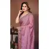 Buy Pink Plus Size Saree with Cutwork Border - 217490