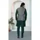 Men Green Kurta Pajama in Art Banarasi Silk - 217492