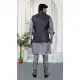 Men Grey Kurta Pajama in Art Banarasi Silk - 217494