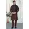Brown Men Kurta Pajama in Art Banarasi Silk - 217495