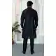 Black Men Kurta Pajama in Art Banarasi Silk - 217498