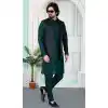 Green Art Banarasi Silk Kurta Pajama for Men Plus Size - 217499