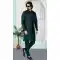 Green Art Banarasi Silk Kurta Pajama for Men - 217499