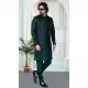 Green Art Banarasi Silk Kurta Pajama for Men - 217499
