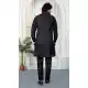 Men Black Kurta Pajama in Art Banarasi Silk - 217500