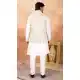 Cream Art Banarasi Silk Men Kurta Pajama - 217501