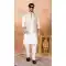 Cream Art Banarasi Silk Men Kurta Pajama - 217501