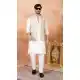Cream Art Banarasi Silk Men Kurta Pajama - 217501