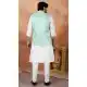 Men Kurta Pajama in Off White Art Banarasi Silk - 217506