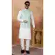 Men Kurta Pajama in Off White Art Banarasi Silk - 217506